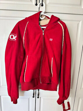 HBC 2006 Olympic Red Genuine Shearling Jacket NWT XL Canada